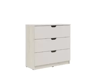 Комод (3 ящика) Юниор-4 (800) - Дуб Крафт белый/Шарли белый (МИФ)