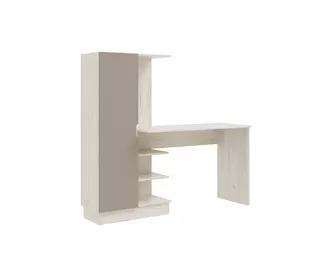 Компьютерный стол Юниор-4 - Дуб Крафт белый/Шарли Мокко (МИФ)