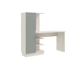 Компьютерный стол Юниор-4 - Дуб Крафт белый/Шарли Бриз (МИФ)