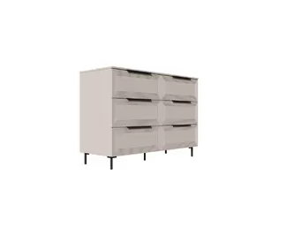 Комод Роза 1300 (Сиена) - Бежевый/Бежевый Софт (ДСВ Мебель)