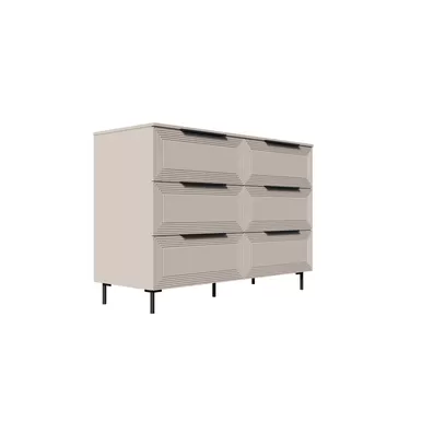 Комод Роза 1300 (Сиена) - Бежевый/Бежевый Софт (ДСВ Мебель)