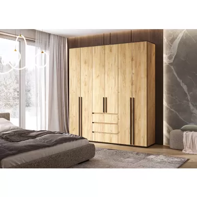 Шкаф 6-ти створчатый Норд - Дуб Крафт (МИФ)