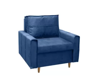 Кресло Стоун - Велюр синий (М-Стиль)