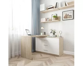 Стол-комод поворотный Домус СТР07 (1200х500) - Дуб Сонома/Белый (DOMUS)