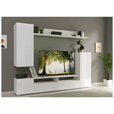 Гостиная Лия - Белый / Белый глянец (Рикко)