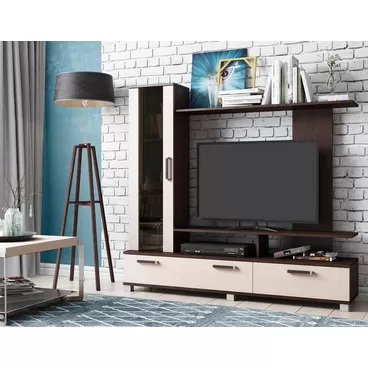 Гостиная Соло 6  - Венге / Дуб молочный (МК Стиль)