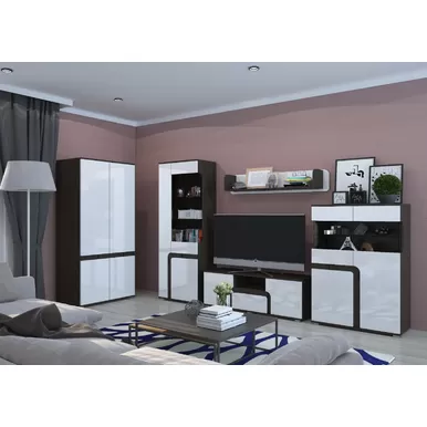 Гостиная Марсель Венге (Комплект со шкафом) Горизонт