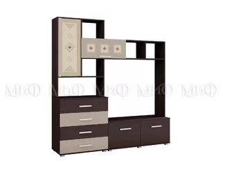 Гостиная Белла ЦС (Дуб беленый/Венге) МИФ