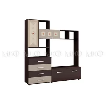 Гостиная Белла ЦС (Дуб беленый/Венге) МИФ