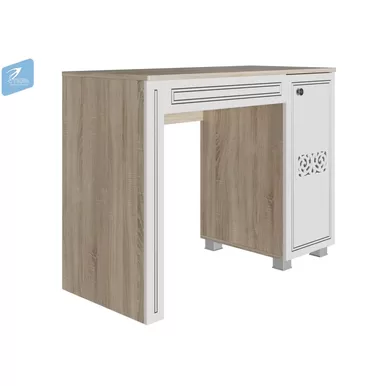 Макияжный столик Мадлен - Ясень белый/Дуб Сонома светлый (МК Стиль)