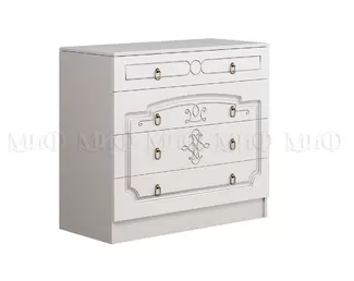 Комод Каролина - Белый глянец/Белый (МИФ)