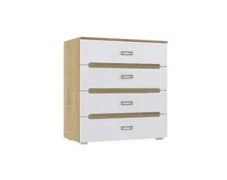 Комод Ким - Дуб Сонома/Белый глянец (МИФ)