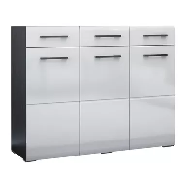 Комод Ненси (венге-белый глянец) (Горизонт)