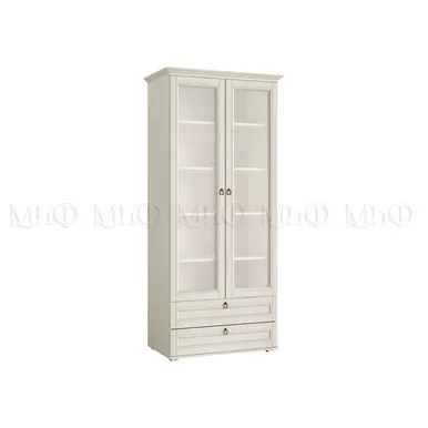 Шкаф 2 ств. Престиж-1 стекло (Сандал светлый) МИФ
