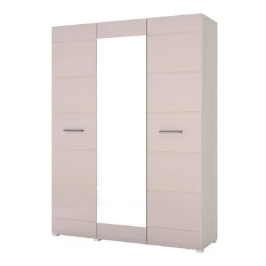 Шкаф 3 ств. Ненси (Ясень/капучино глянец) Горизонт