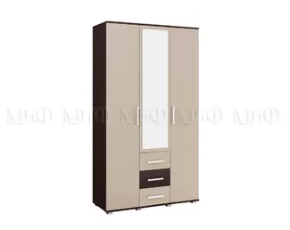 Шкаф 3 ств. Белла (Дуб беленый/Венге) МИФ