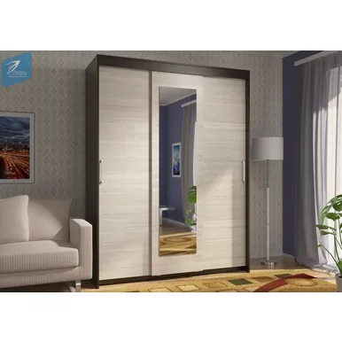 Шкаф-купе Эва ШК-017 - Венге / Сонома светлый (МК Стиль)