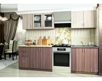 Кухонный гарнитур Анна-2 2,0м Шимо темный/Дуб белфорд (Рикко)