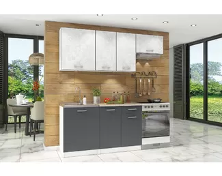 Кухонный гарнитур Бланка СТЛ.218.00  - Антрацит/Спринт