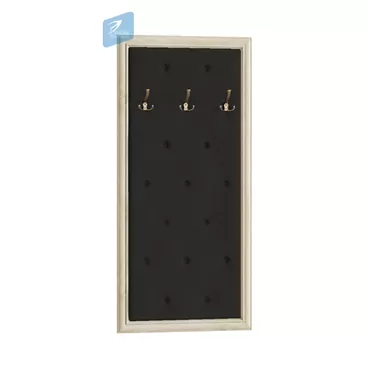 Вешалка Оскар-7А - Дуб Сонома светлый/Кожзам Черно-коричневый (МК Стиль)