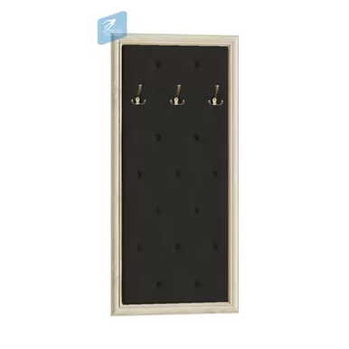 Вешалка Оскар-7А - Дуб Сонома светлый/Кожзам Черно-коричневый (МК Стиль)