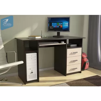 Стол компьютерный СК-4 (Лик-5) - Венге/Дуб молочный (МК Стиль)