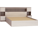 Кровать Бася КР 552 с прикроватным блоком (Ясень шимо) Стендмебель