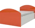 Кровать Юниор-2 (Оранжевый металлик / Дуб беленый) МИФ