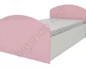 Кровать Юниор-2 (Розовый металлик / Дуб беленый) МИФ