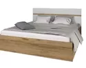 Кровать Ненси 1,6 м с подъемным механизмом (золотой дуб-белый глянец)