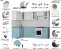 Кухня модульная Прованс Виола Нео 2.4 м  Реалвуд Скай матовый