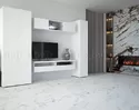 Модульная гостиная Флорис - Комплект 6 - Белый глянец/Белый