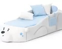 Детская кровать Мишка Pasha +экоматрас - Белый (Romack)