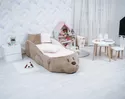 Детская кровать Мишка Pasha +экоматрас - Коричневый (Romack)