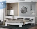 Кровать Эва КР-007 1.6м - Белый гладкий (МК Стиль)