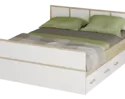 Кровать LIGHT Сакура 1,6м - Дуб сонома/Белый (BTS)