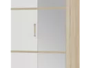 Шкаф двухстворчатый Сакура с зеркалом - Дуб сонома/Белый (BTS)