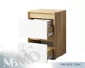 Модульный письменный стол Селфи - Комплект 1 - Крафт/Белый глянец (BTS)