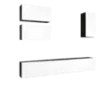 Гостиная Лия 3 - Комплект 1 - Венге / Белый глянец (Рикко)
