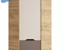 Шкаф угловой RICH ШК-003 - Дуб крафт золотой/ Миндаль/Глиняный серый (МК Стиль А)