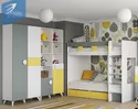 Детская комната КУБО - Комплект 4 - Белый гладкий/Грин Грей Софт(МК Стиль)