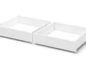 Кровать Хедвиг с ящиками 200х90  - Белый/Серая рогожка (Romack)