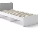 Кровать Хедвиг с ящиками 200х90  - Белый/Серая рогожка (Romack)