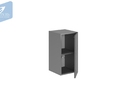 Шкаф навесной Гранж ШН-001 – Графит Софт/Серый шифер (МК Стиль)