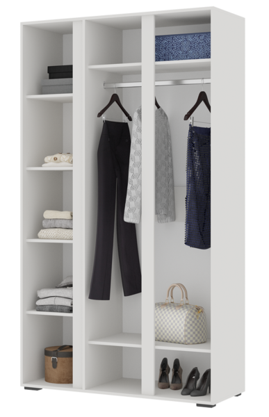 Купить Шкаф 3х створчатый с зеркалом Хелен ШК-02 - Белый (Стендмебель ...