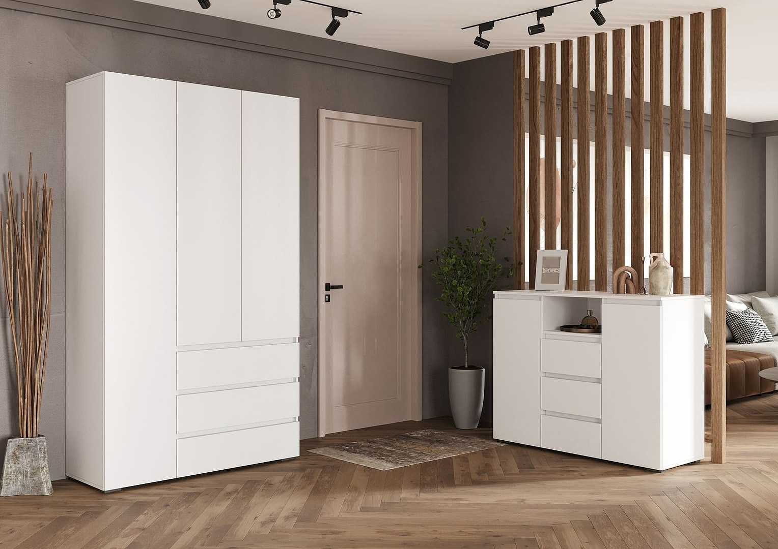 Купить Шкаф 3х створчатый Хелен ШК-06 - Белый (Стендмебель) в Минске