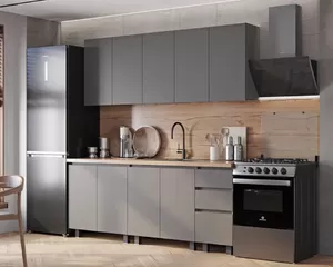 Кухонный гарнитур Честер 2.0м ЛДСП - Графит (BTS)