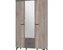 Шкаф 3-х створчатый Кассандра ШК-08 - Муссон Софт MF14/Дуб Смоки (BTS)