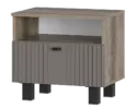 Тумба прикроватная Олива ТБ-14 - Дуб Каньон/Муссон Софт MF14 (BTS)
