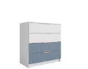 Комод Лавис КМД 800.1 - Белый/Белый Софт/Лазурь Софт (ДСВ Мебель)